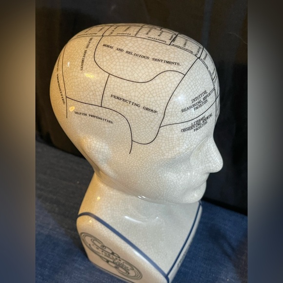 Phrenology Bust by LN Fowler. Crackle Finish 9”t - Picture 5 of 6